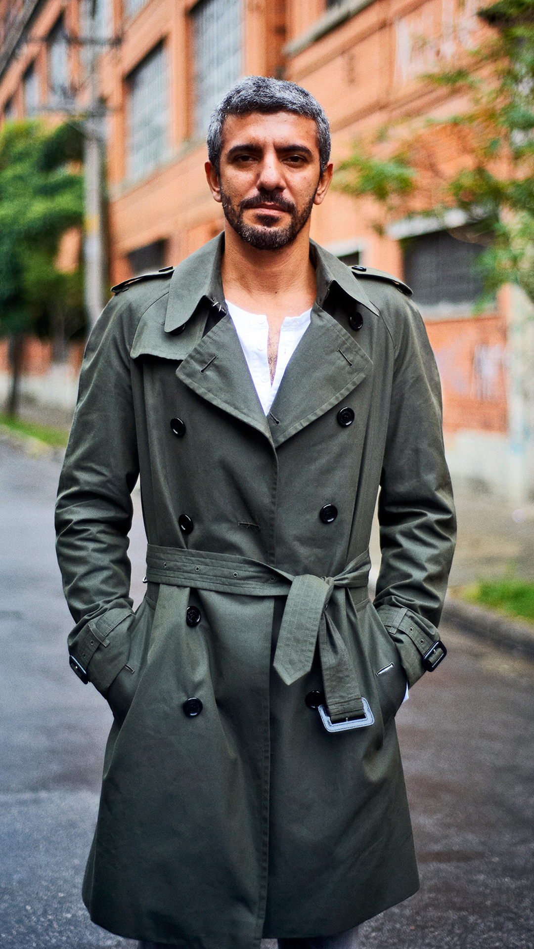 Sandro Magnetic Trench Coat In Blue For Men Lyst Oversized Trench Coat Coats Sandro Paris